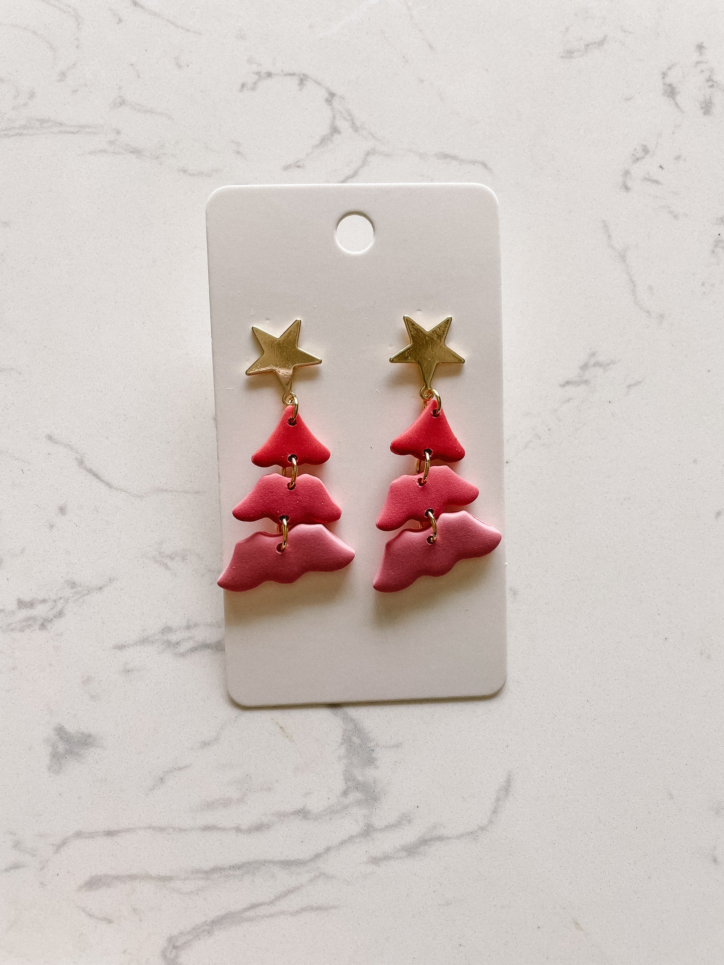 Christmas Tree Clay Earrings