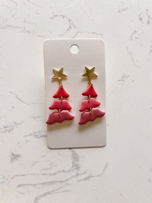 Christmas Tree Clay Earrings