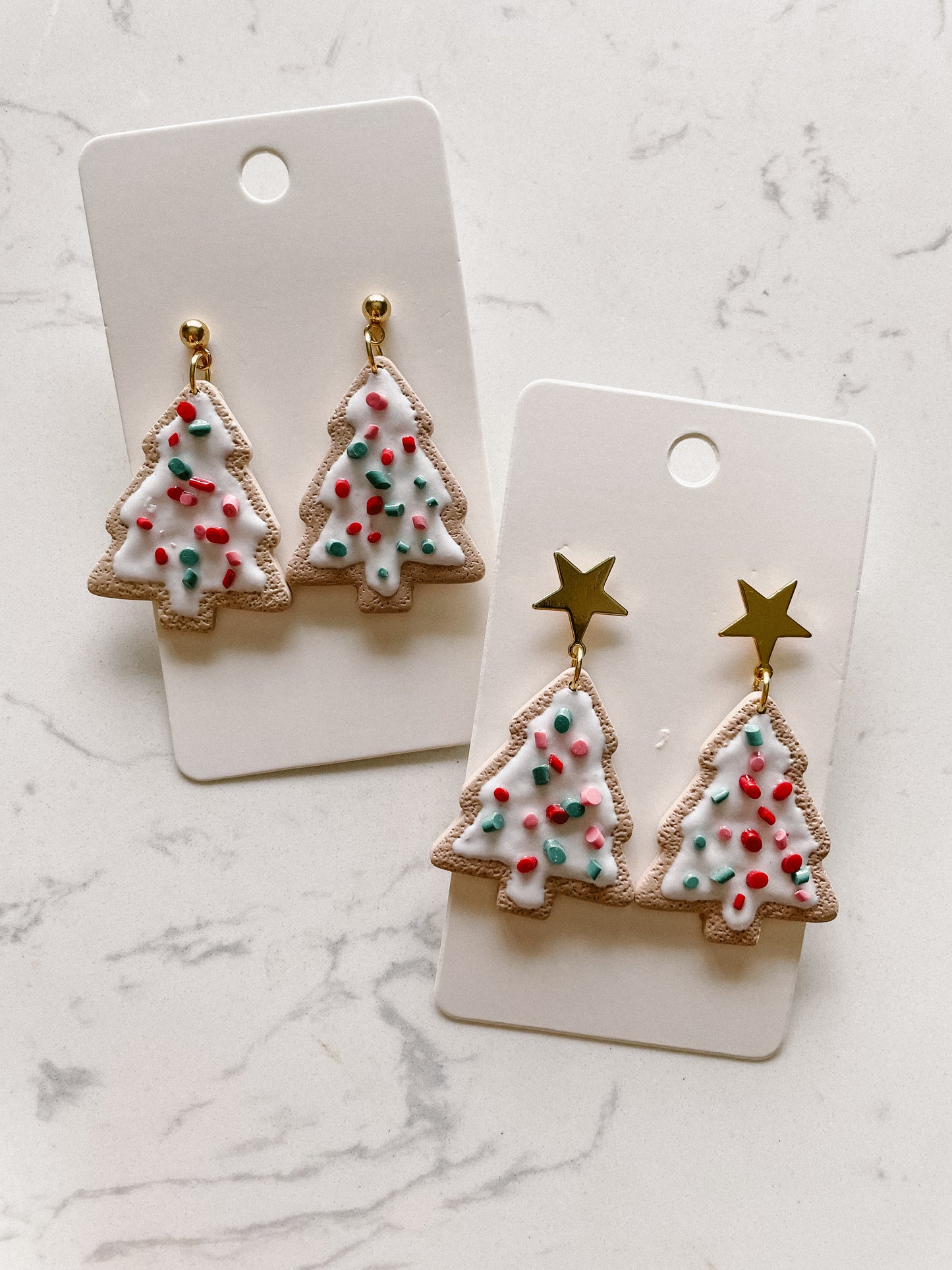 Christmas Tree Sugar Cookie Clay Earrings