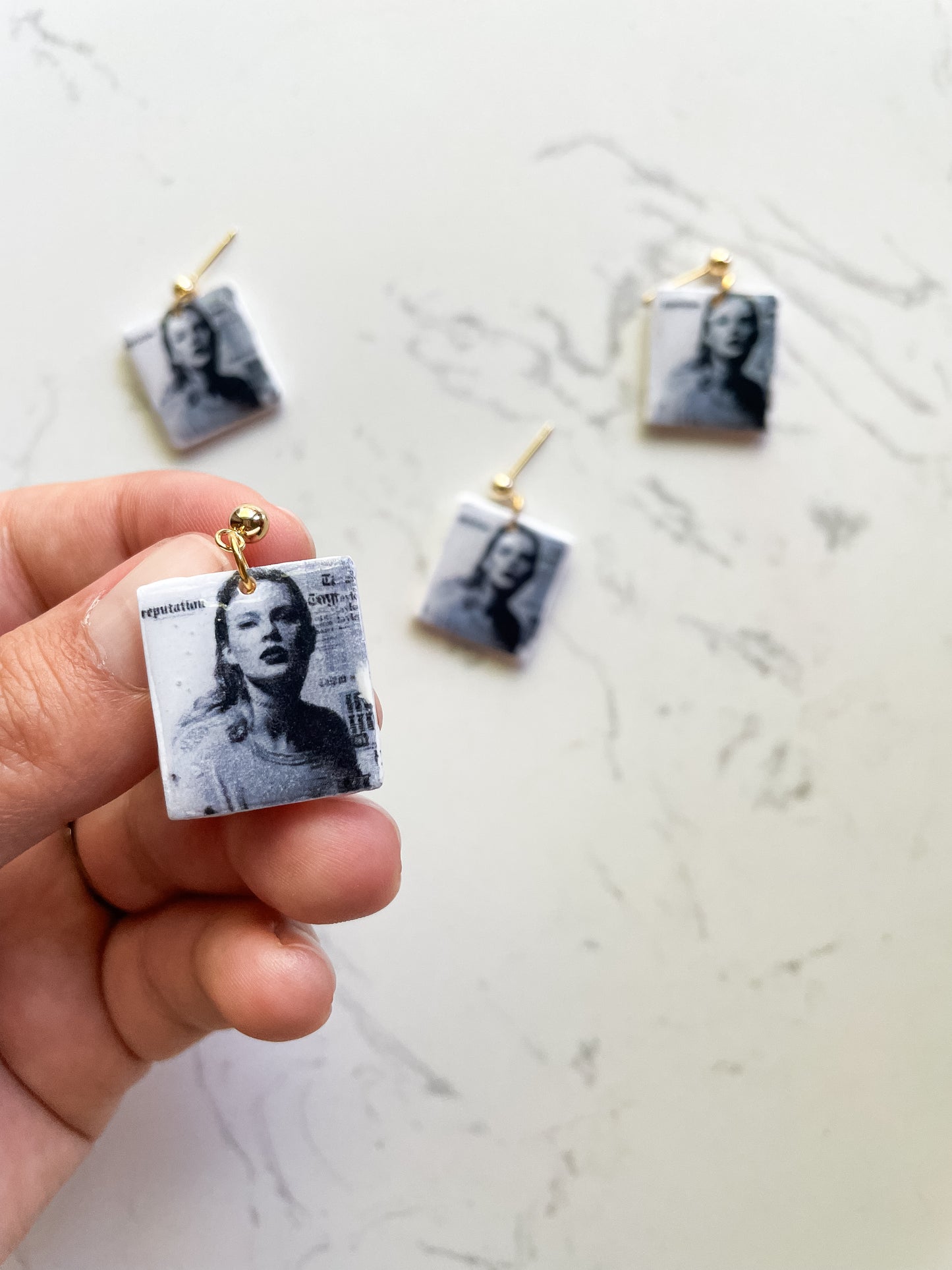 Taylor Swift Reputation Album Polymer Clay Earrings