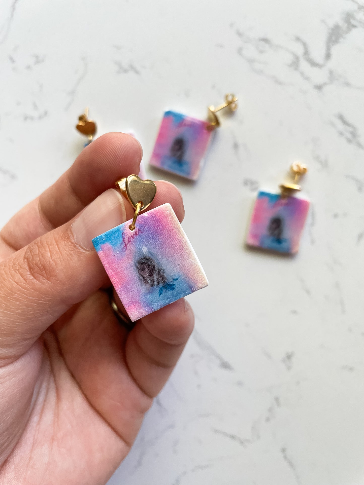 Taylor Swift Lover Album Polymer Clay Earrings