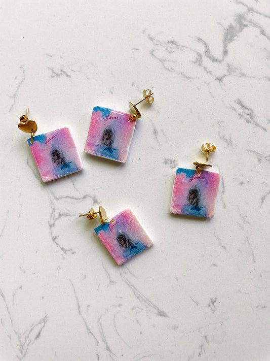 Taylor Swift Lover Album Polymer Clay Earrings