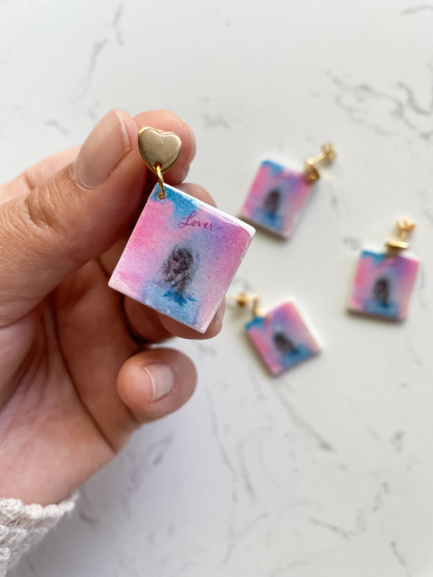 Taylor Swift Lover Album Polymer Clay Earrings